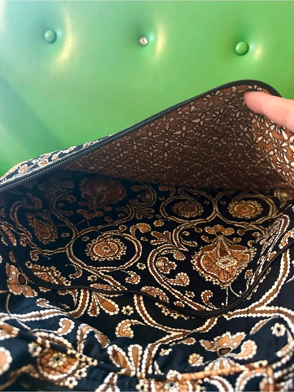 Vera Bradley Cafe Latte Pattern Laptop Bag
